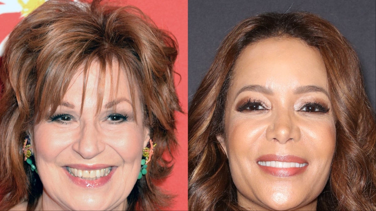 Joy Behar and Sunny Hostin at different events