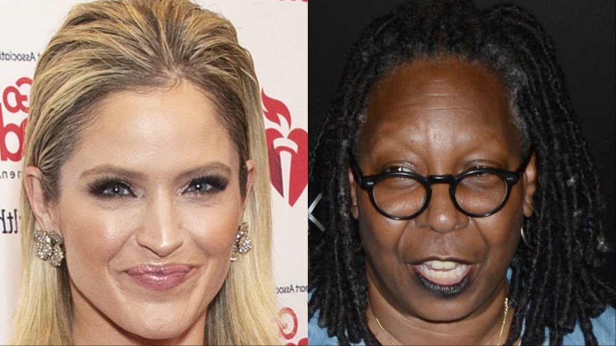 Sara Haines and Whoopi Goldberg at different events