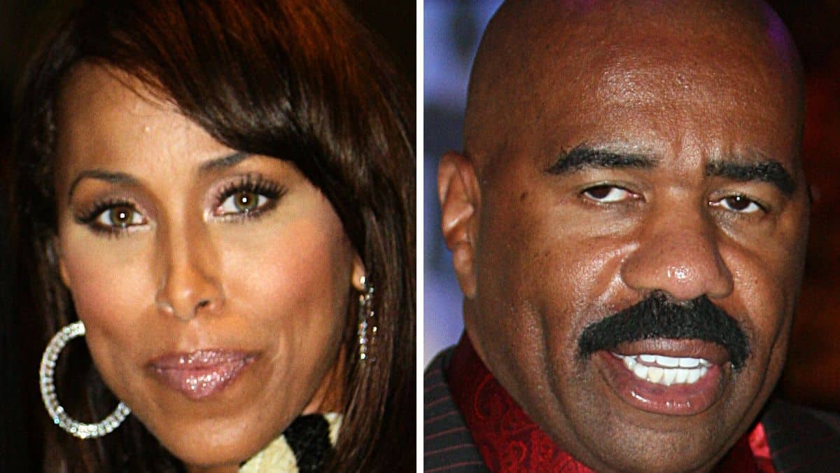 marjorie and steve harvey at the Mercedes Benz Spring 2010 Fashion Week