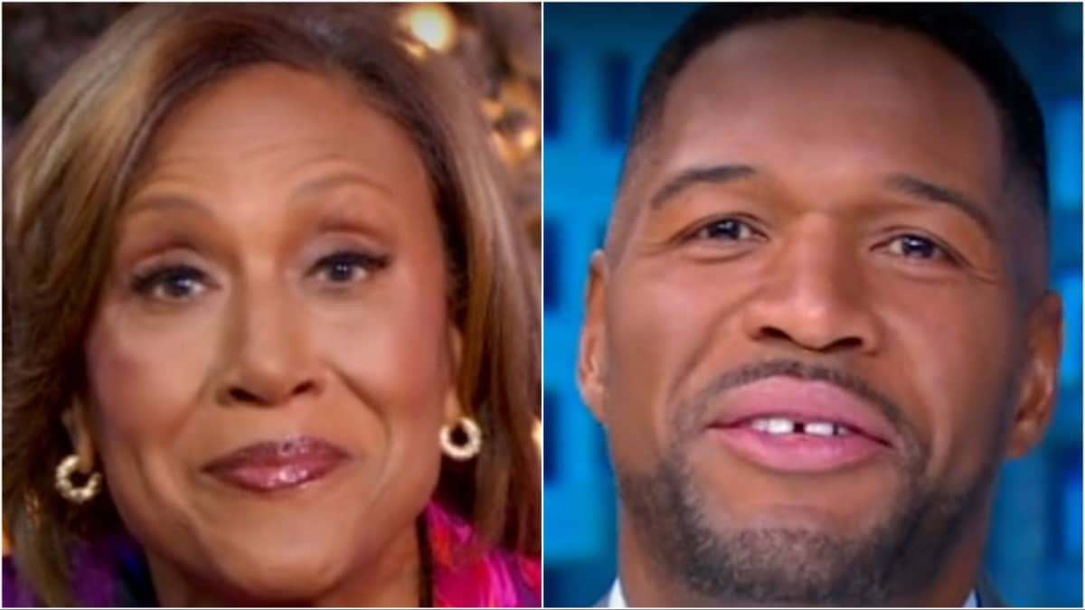 robin roberts and michael strahan face shots from gma in late 2024