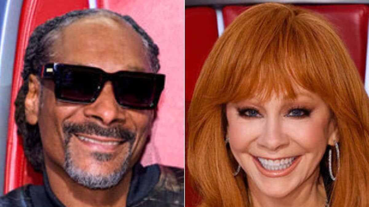 The Voice Season 26 press photos of Reba McEntire and Snoop Dogg