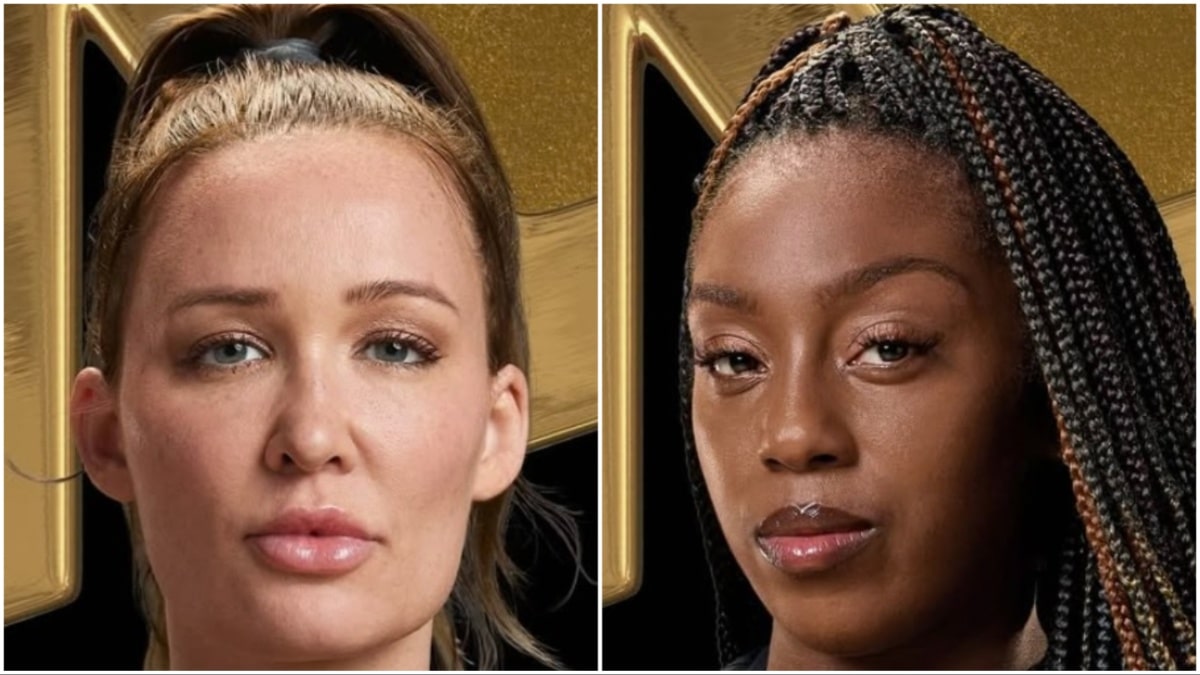 ashley mitchell and davonne rogers face shots from the challenge all stars 5