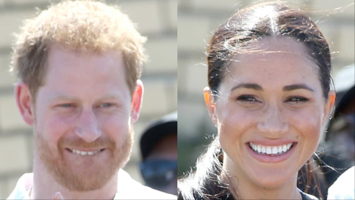 Prince Harry and Meghan Markle at an event